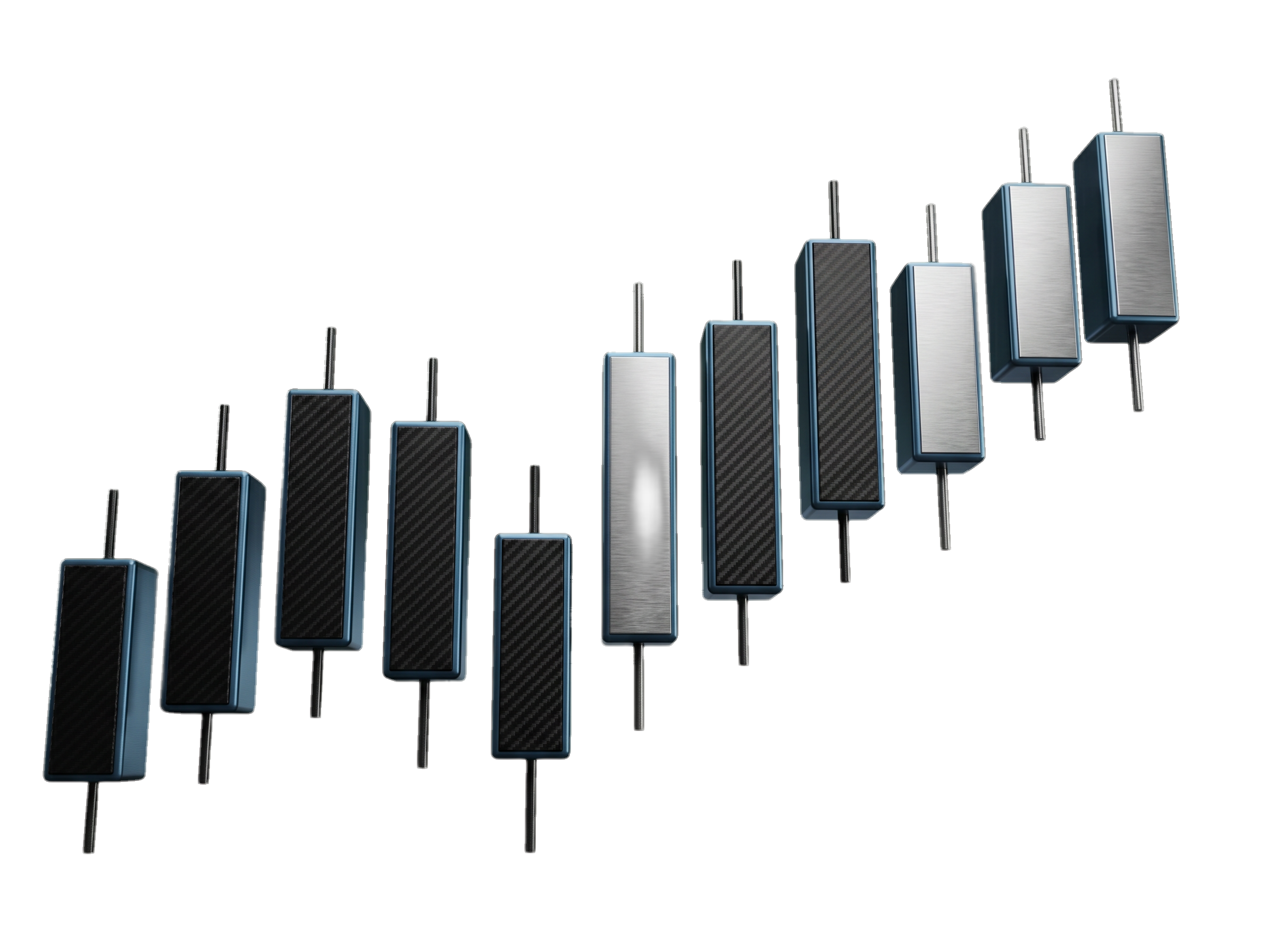 Candele giapponesi azioni tokenizzate